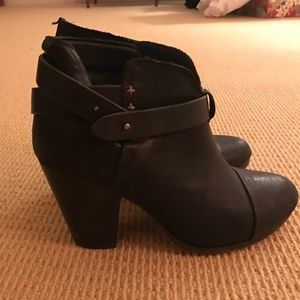 RAG and BONE  black leather booties